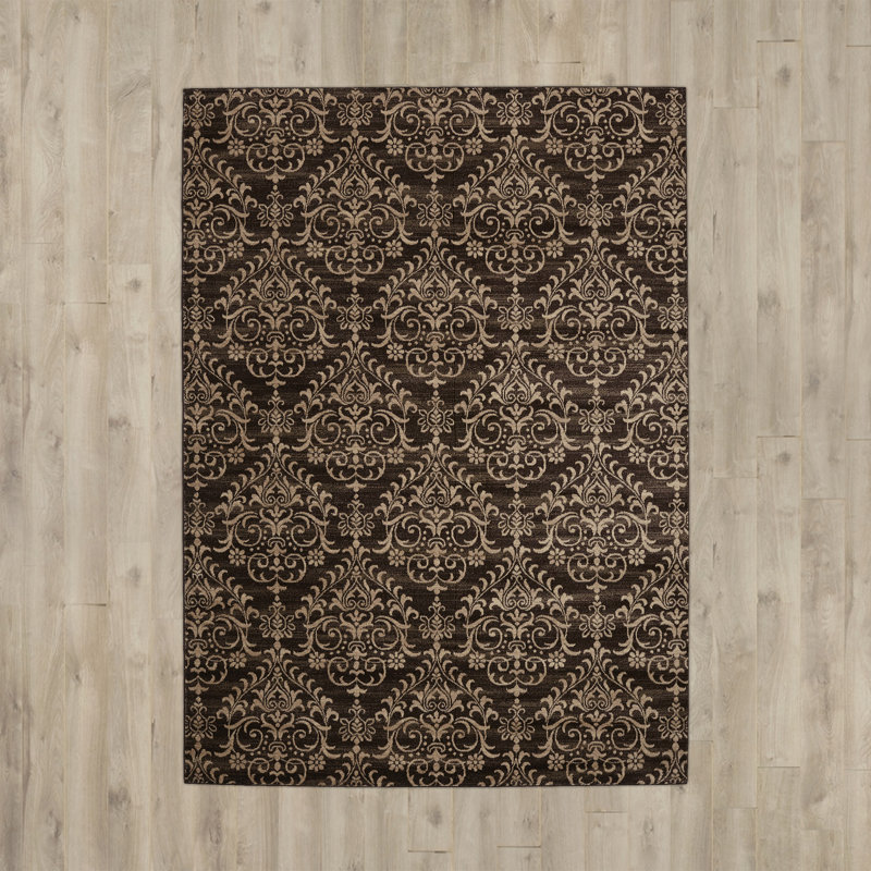 Three Posts Lakeshore Dark Brown Area Rug & Reviews Wayfair